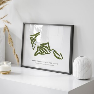 Arrowhead Country Club, Illinois - Golf Course Map | Golf Gift, Golf Print, Golf Art, Golf Decor, Office Decor