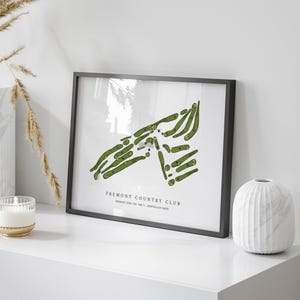 Fremont Country Club, Ohio - Golf Course Map | Golf Gift, Golf Print, Golf Art, Golf Decor, Office Decor