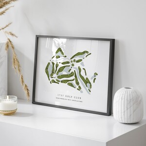 1757 Golf Club, Virginia - Golf Course Map | Golf Gift, Golf Print, Golf Art, Golf Decor, Office Decor