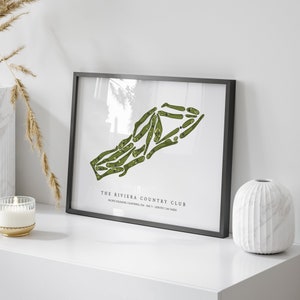 The Riviera Country Club, California - Golf Course Map | Golf Gift, Golf Print, Golf Art, Golf Decor, Office Decor