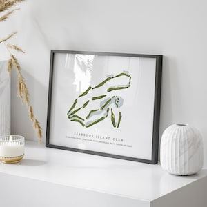 Seabrook Island Club - Ocean Winds Course, South Carolina - Golf Course Map | Golf Gift, Golf Print, Golf Art, Golf Decor, Office Decor