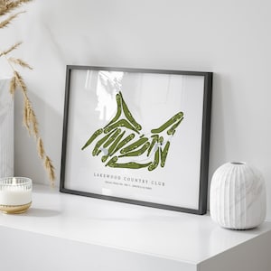 Lakewood Country Club, Texas - Golf Course Map | Golf Gift, Golf Print, Golf Art, Golf Decor, Office Decor