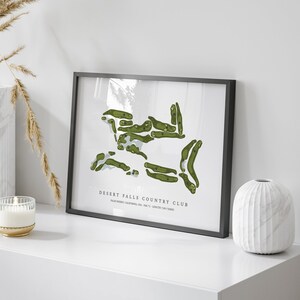 Desert Falls Country Club, California - Golf Course Map | Golf Gift, Golf Print, Golf Art, Golf Decor, Office Decor
