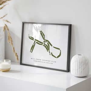 Mill Creek Country Club, Washington - Golf Course Map | Golf Gift, Golf Print, Golf Art, Golf Decor, Office Decor
