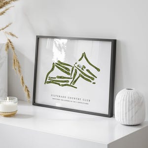 Silverado Country Club - North Course, California - Golf Course Map | Golf Gift, Golf Print, Golf Art, Golf Decor, Office Decor