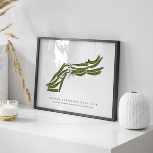 Golden Horseshoe Golf Club - Gold Course, Virginia - Golf Course Map | Golf Gift, Golf Print, Golf Art, Golf Decor, Office Decor