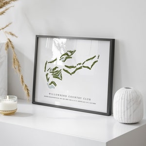 Willowbend Country Club, Massachusetts - Golf Course Map | Golf Gift, Golf Print, Golf Art, Golf Decor, Office Decor