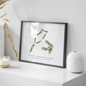 Prairie Green Golf Course, South Dakota - Golf Course Map | Golf Gift, Golf Print, Golf Art, Golf Decor, Office Decor