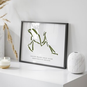 South Wales Golf Club, Virginia - Golf Course Map | Golf Gift, Golf Print, Golf Art, Golf Decor, Office Decor