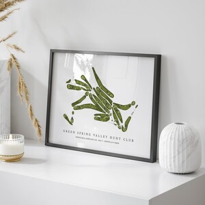 Green Spring Valley Hunt Club, Maryland - Golf Course Map | Golf Gift, Golf Print, Golf Art, Golf Decor, Office Decor