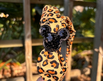 Cheetah Print Mouse Knotted Headband