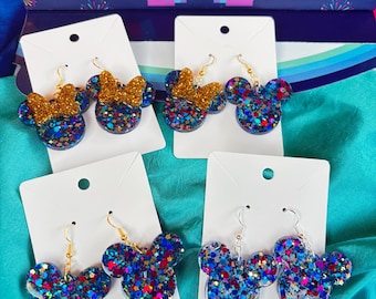 70th Celebration Mouse Head Earrings