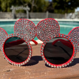 Sparkle Red Mouse Ear Fashion Sunglasses