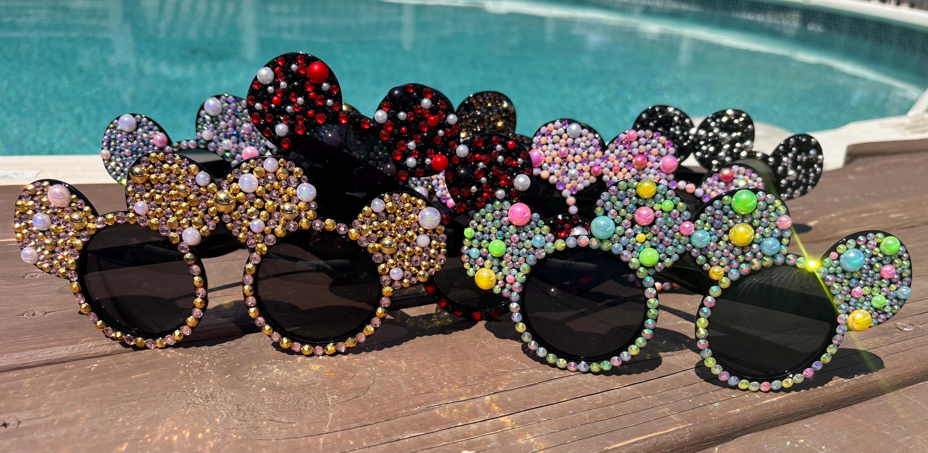 Disney Parks Mickey Mouse Rhinestone Sunglasses Disney Parks Mickey Mouse Icon Sunglasses Bedazzled  main image 2