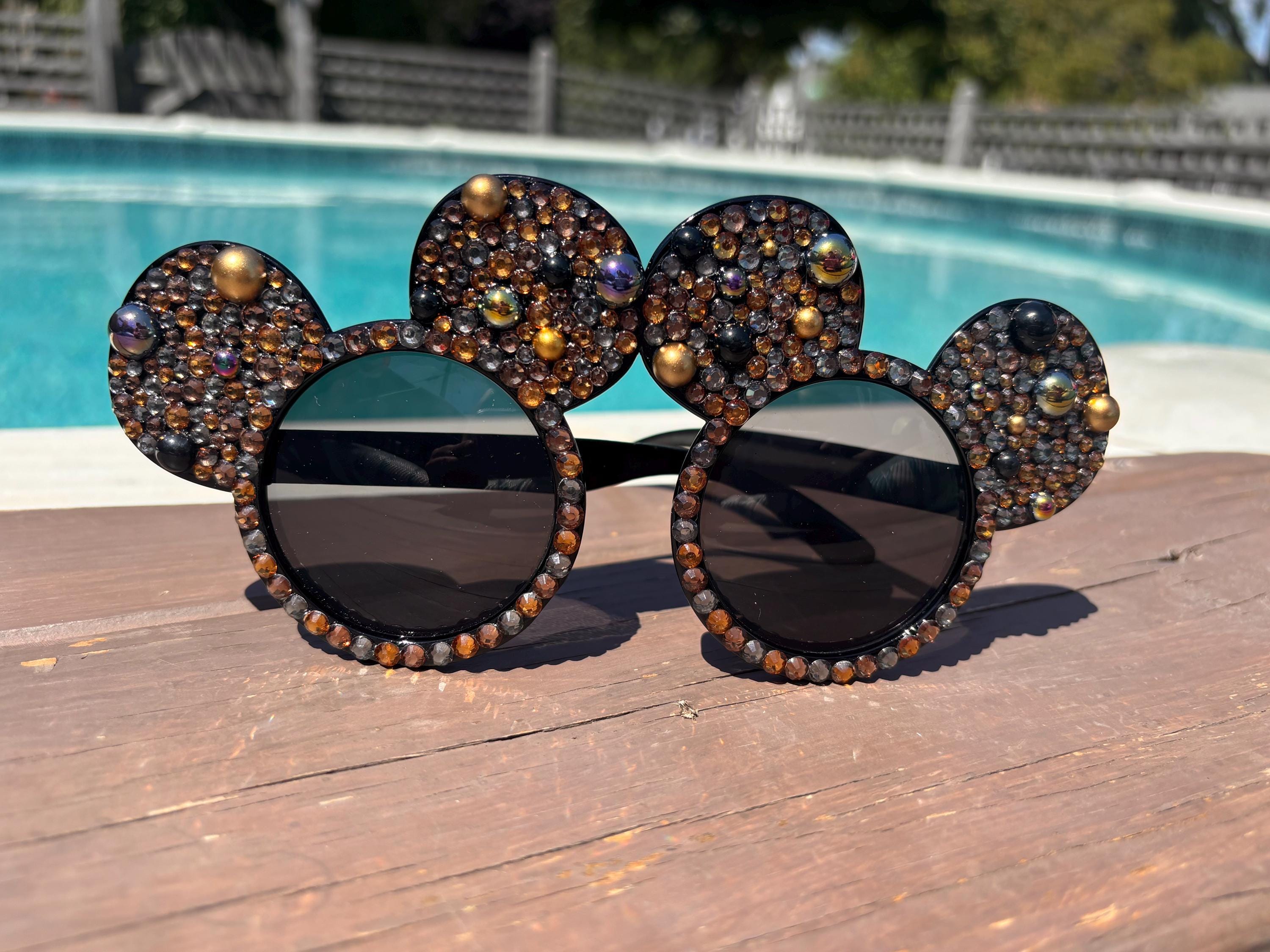 Rhinestone and Pearl Mouse Ear Fashion Sunglasses - Etsy display picture 3