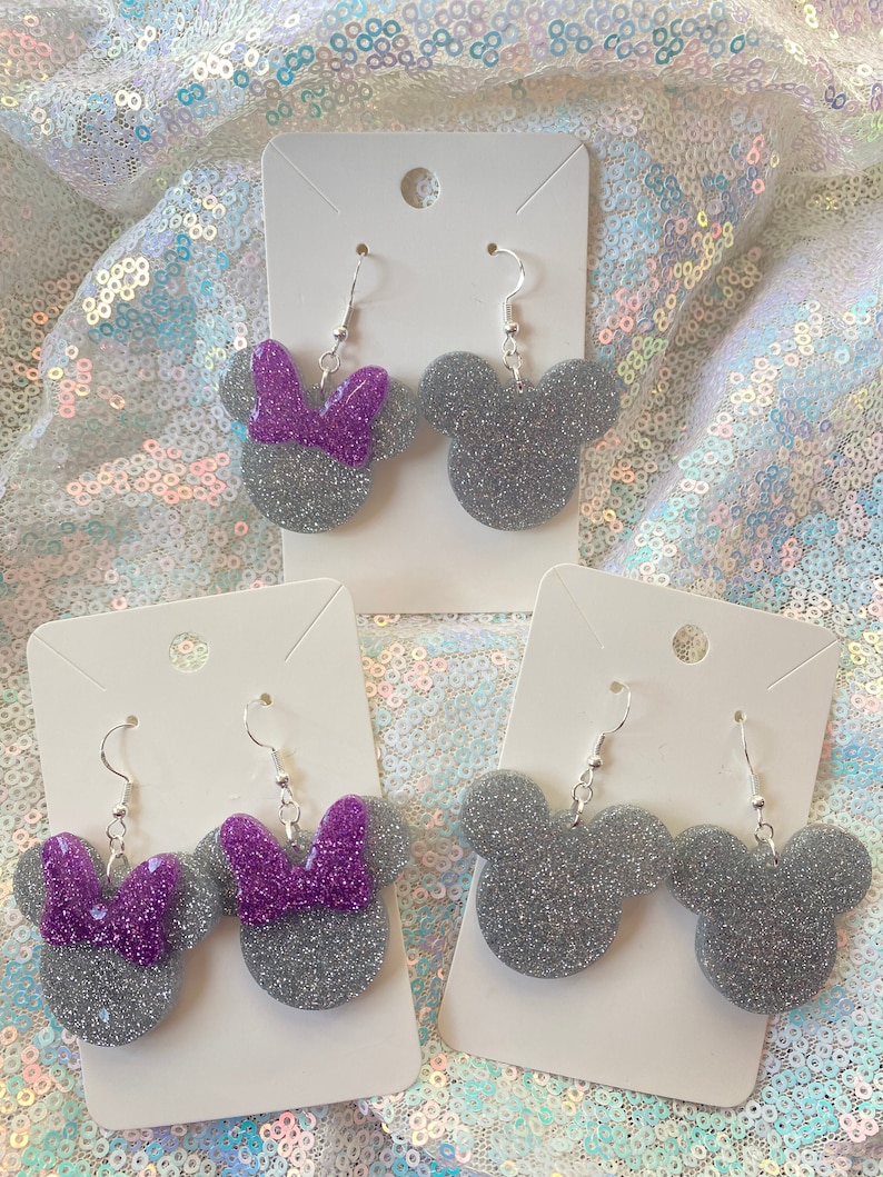 100th Celebration Mouse Head Earrings image 1