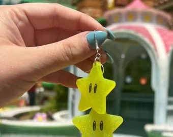 Super Game World Glow Star Earrings