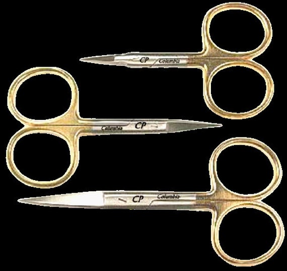 Three New Must Have Fishing Fly-tying Scissors Set, Large Gold