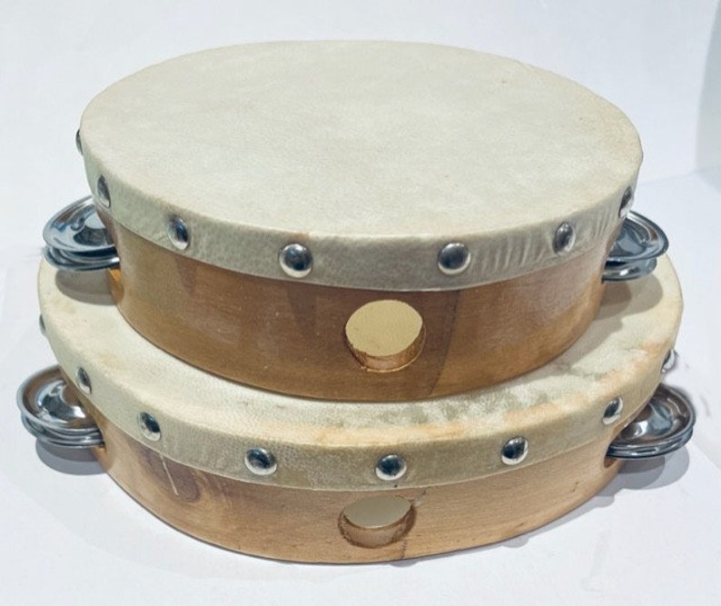 Six 6 Sets of Two New Church TAMBOURINES Size 6 & 8 Total 12