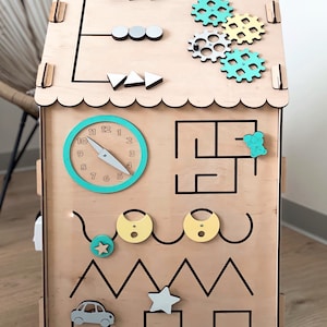Planche Montessori occupée, jouets en bois pour bébé pour 1 an, jouets Montessori pour bébé, planche sensorielle