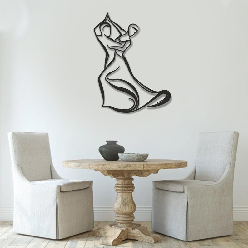 Dance Couples Wall Art Metal Wall Decor Interior Housewarming Etsy