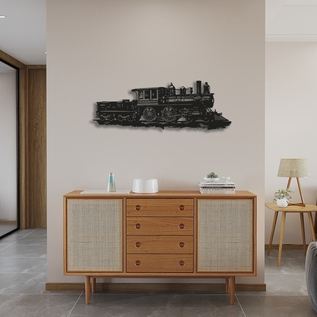 Train Metal 3D Train Metal Wall Art Metal Wall Decor Train Etsy