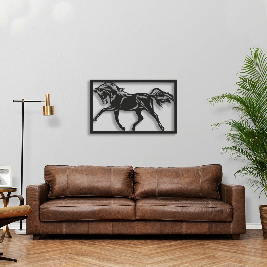 Horse Metal 3D Horse Metal Wall Art Horse Metal Wall Decor Etsy