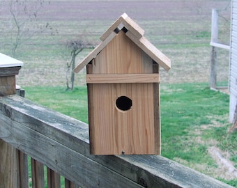 Bird Houses Easy to Open and Clean 2 CEDAR House Wren Titmouse 
