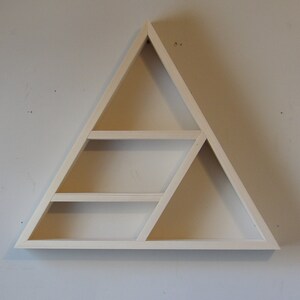 Handcrafted Floating Triangle Shelf Unfinished Pine wood
