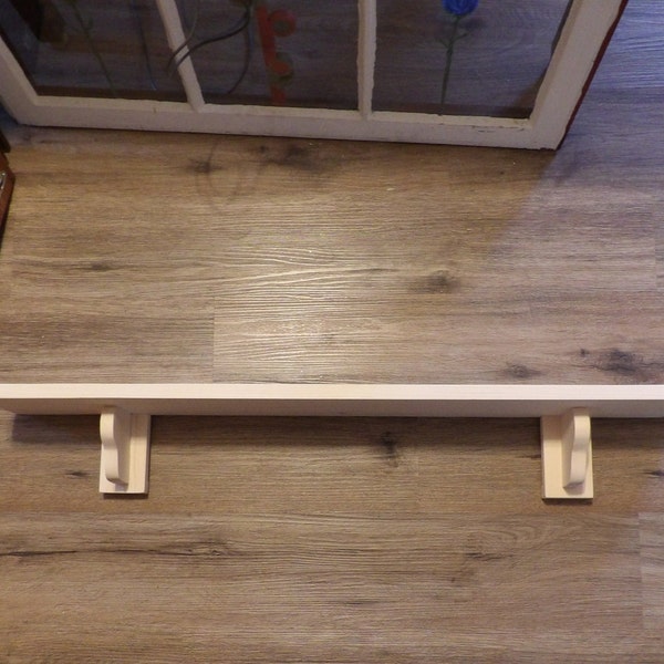 Handcrafted 36" Wall Shelf unfinished pine wood Mounting Screws Included.