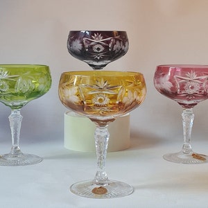 Champagne Coupe | Sparkling wine bowl | 24% lead crystal with diamond cut | Nachtmann