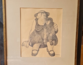 Etching by Ruthemann from 1996 | framed