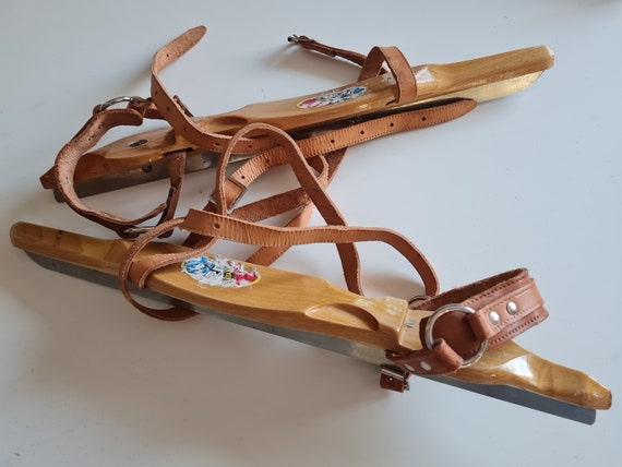 Wooden Ice Skates | Vintage | Antique