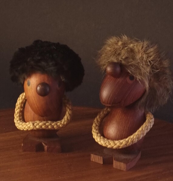 Set of trolls by Hans Bolling Orskov | Danish design | Teak | 60s vintage