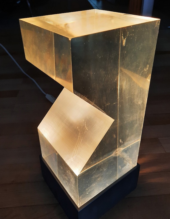 K lamp in acrylic | German design | 80ies | Limited edition | Vintage