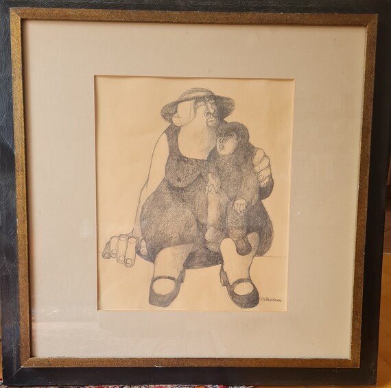 Etching by Ruthemann from 1996 | Framed