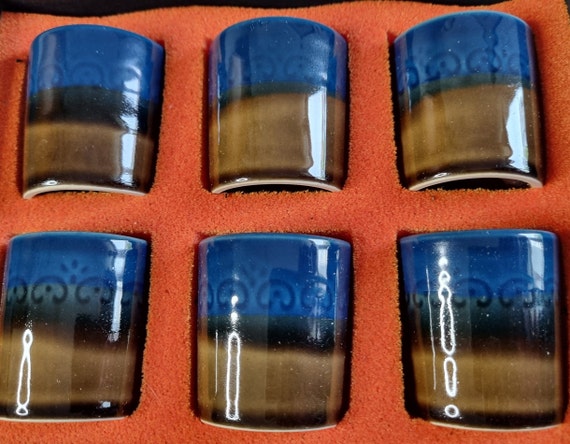 Set of 6 ceramic shot glasses in original packaging | Rosenthal Studio-Line Brotzeit