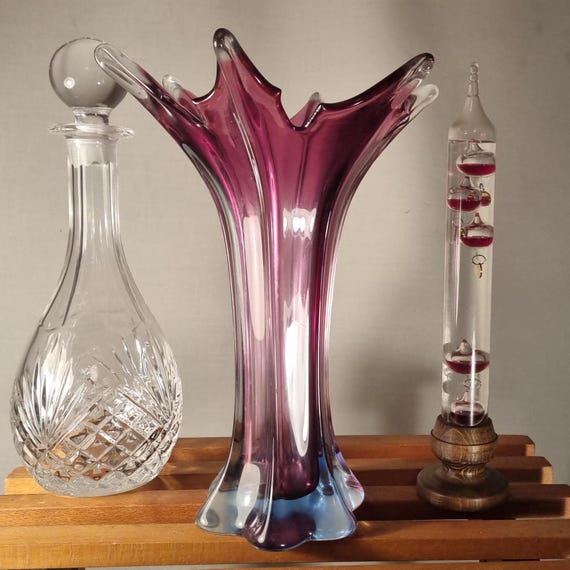 Vase Murano glass by Flavio Poli | Glass carafe | Barometer | Midcentury 60s