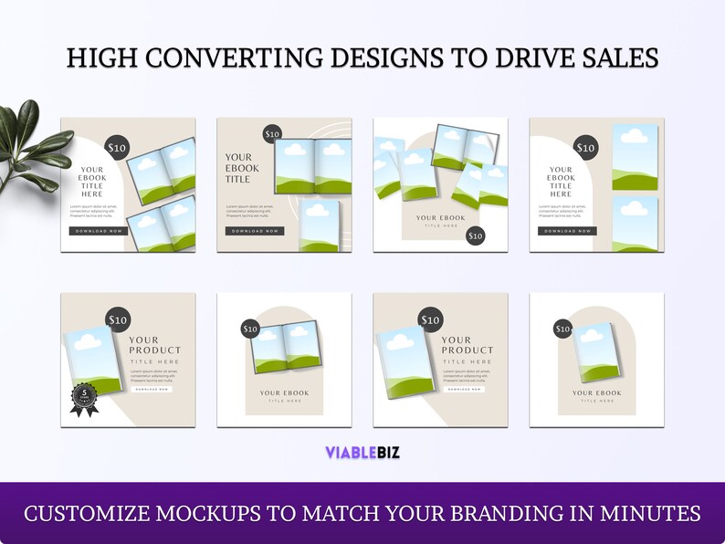 Customizable Canva ebook mockup design