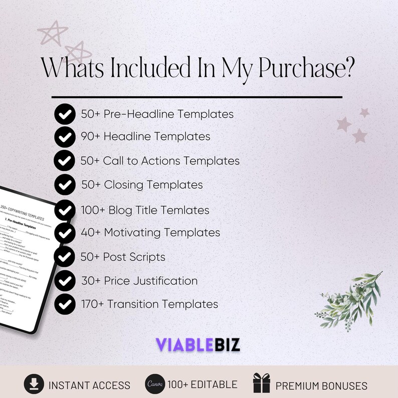 Copywriting Formulas, Sales Templates, Copywriting Template, Small ...