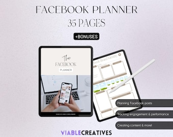 Facebook Marketing Planner, Digital Planner With Resell Rights, PLR and MRR Included