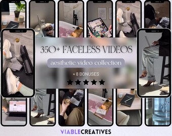 Faceless Reels, Faceless Reels with Master Resell Rights and Private Label Rights, Faceless Aesthetic Reels, Faceless Aesthetic Reels Bundle