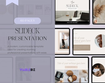 Course Slide Deck, Course Creator Presentations Template, Pitch Deck Template, Webinar Slide Deck, Business Presentation Canva Template