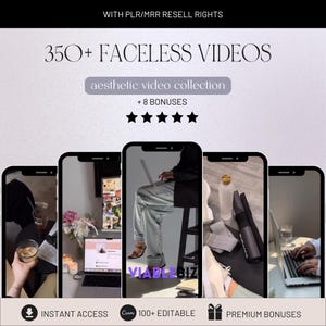 Vídeos sin rostro PLR/MRR, Reels sin rostro con derechos de reventa y derechos de marca privada, contenido de vídeo sin rostro, Reels sin rostro de Instagram