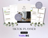 TikTok Planner MRR, Social Media Content PLanner, Canva Template, Done For You Digital Product, Sell on Etsy, Digital Download