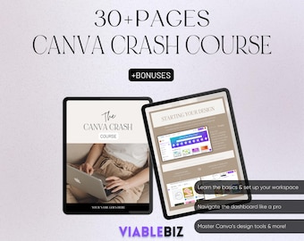 Canva Crash Course: MRR/PLR Canva Guide with Video Tutorials (Digital Product)