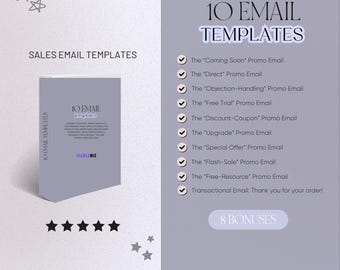 Email Template, Email Marketing Scripts, Email Sequence, Email Copy, Sales Email Templates Swipe File, Pre-written Emails