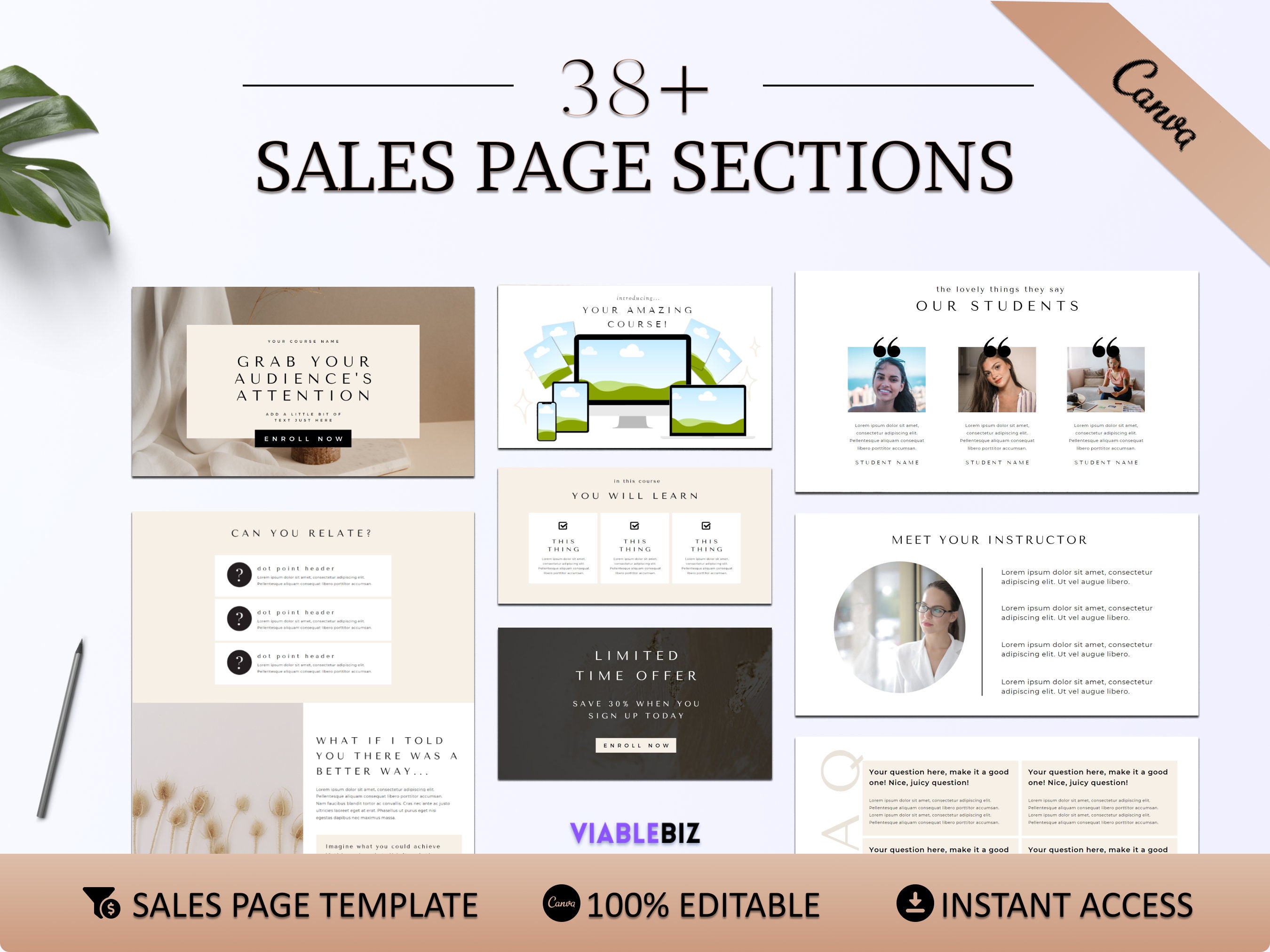 Course Creator Template Bundle, Course Ebook, Course Launch Template ...