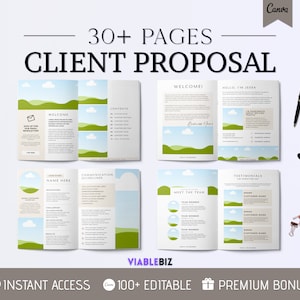 Virtual Assistant Proposal, Client Welcome Pack, Business Proposal Template, Virtual Assistant Template, Client Welcome Proposal Template