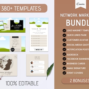 Netwerkmarketingbundel, MLM-sjablonen voor sociale media, netwerkmarketingplanner, leadmagneet netwerkmarketing, digitale MLM-downloads